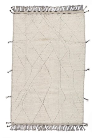 Hand Knotted Berber Style Rug 176X275 Wool Orange/Light Grey