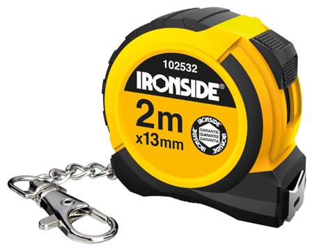 Ironside 102532 Måttband 2 m, med nyckelring, Mätinstrument