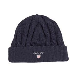 Kids - GANT Navy Logo Cable Knit Beanie One Size - Headwear - One size - Navy