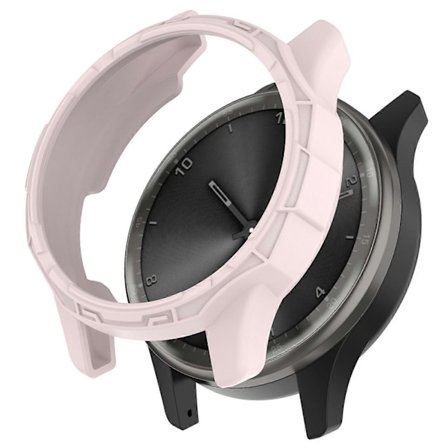 Til Garmin vivomove Trend Dropsikker TPU Urkasse Hul Bumper Ramme Cover - Lys Pink