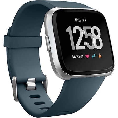 Smartwatch-armbandet är kompatibelt med Fitbit Versa Smartwatch, Versa 2 och Versa Lite se-klockor för kvinnor och män( Skifferblå-S)