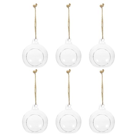 6 stk. Hydroponisk Plantebeholder Hængende Glasvaser Hydroponiske Vaser Lysestager