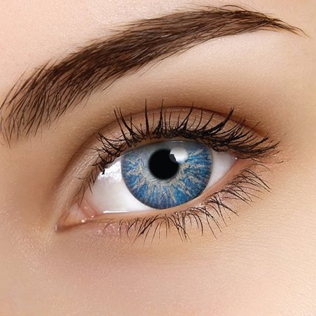 Farvede linser Flash Glam blue - 3 måneder