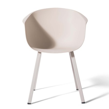 Adele Esszimmerstuhl Beige einfarbig moderner Schalenstuhl im minimalistischen Design mit stabilen Beinen und pflegeleichter Schale, 80,5cm