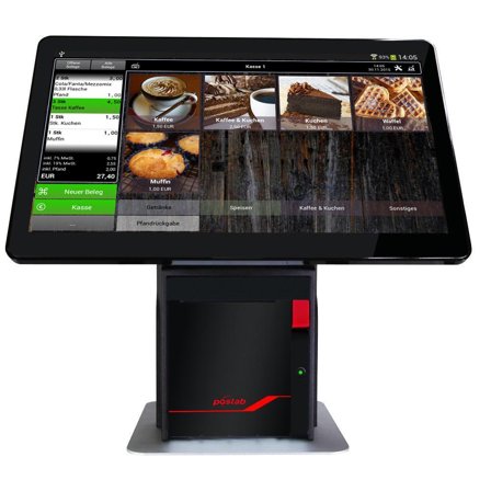 POSLAB Kasse Poslab WP-8670 Android Touchsystem 15,6, RK3368, 2GB/16GB, inkl. integriertem 80 mm Bondrucker schwarz