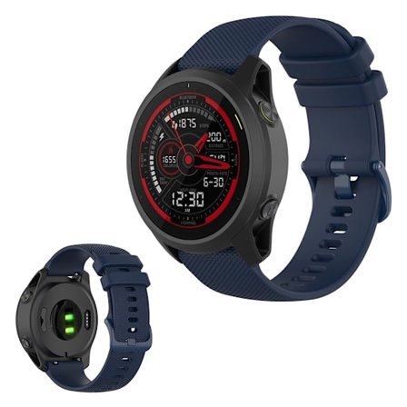 Garmin Forerunner 745 grid silikone rem - marine blå