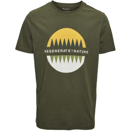 Knowledge Cotton Apparel Men's ALDER RO Regenerated Nature Circle Tee Men short-sleeved sweaters Green S