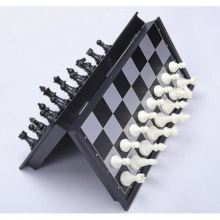 Lykkebringende kompakt magnetisk foldbart skakbræt 25 x 25 cm med fuld