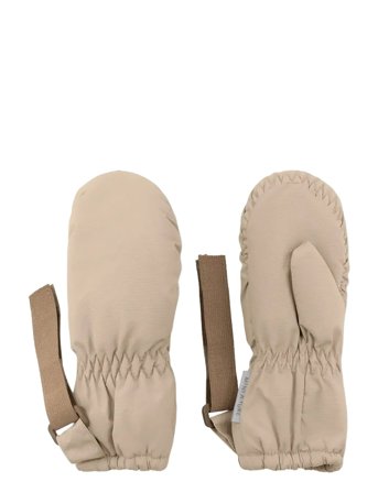 MINI A TURE Matcordt Fleece Lined Mittens - Beige - 6-12M