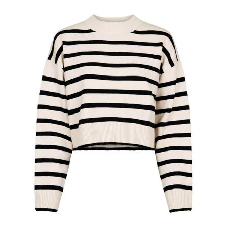 Neo Noir, Round-neck Knitwear Beżowy, Kobieta, Rozmiar: M