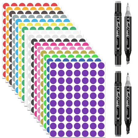 3000 stk, 10mm prikk klistremerker lim prikker klistremerkeetiketter