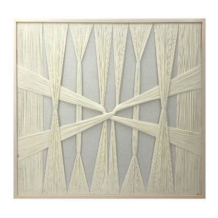 Dekorativt maleri "Walk Wild" – 80x80 cm træ, hvidt garn