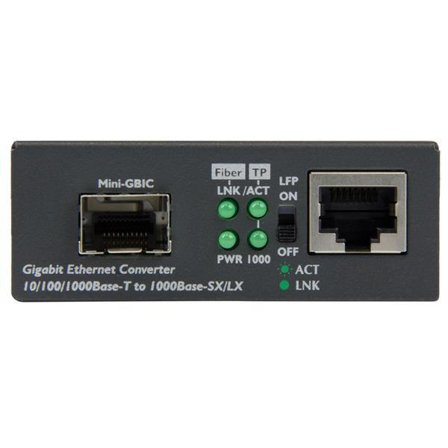 StarTech Multimode / Single Mode Fiber Media Converter - Open SFP Slot - 10/100/1000Mbps RJ45 Port - LFP Supported - IEEE 802.1q Tag VLAN -