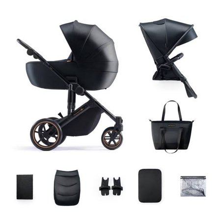 Kinderkraft Barnvagn - 2W1 Prime 2 Venezian Black - Litenleker