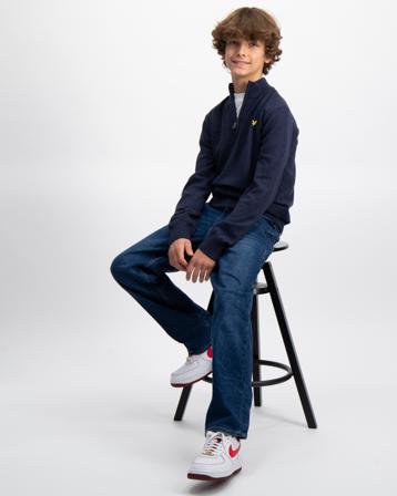 Lyle & Scott Core 1/4 Zip Knit Blau Pullover Jungen - Kidsbrandstore