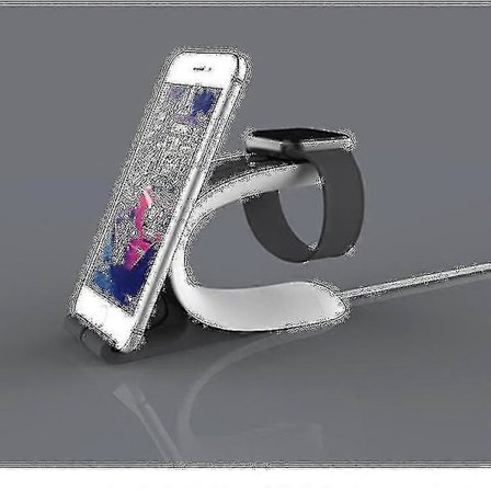 Laddningsställ för mobiltelefon och klocka