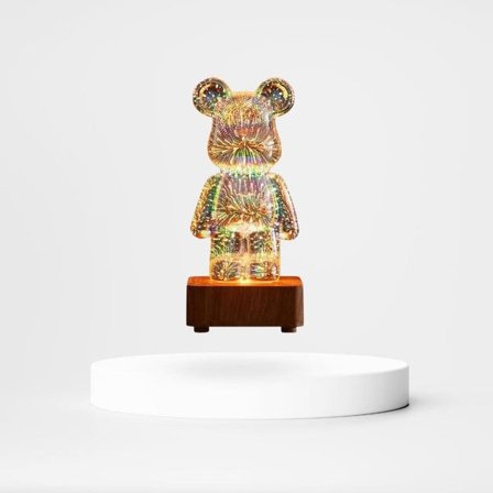 Skandinaavinen tyyli Koti Sisustus Värikäs LED 3D Ilotulitus Karhu Lamppu