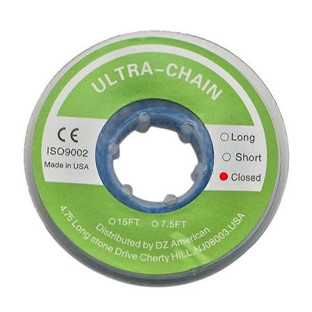 Dental Ortodontisk Elastisk Power Chain Gummi Ultra Hög Styrka Power Chain Stängd Distans Spole 4.75m