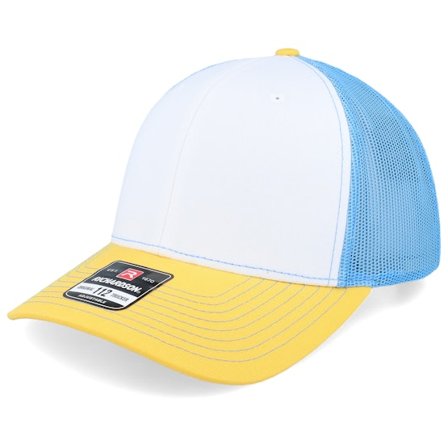 Richardson - White - trucker - Cap - 112 Tri White/Columbia Blue/Yellow Trucker - Hatstore
