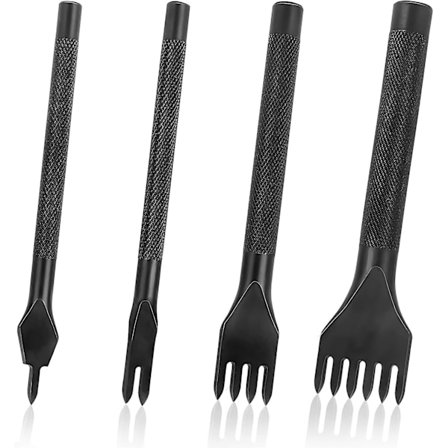 Hullslagerverktøysett 4mm DIY-syverktøy Hullslagerstål Lær