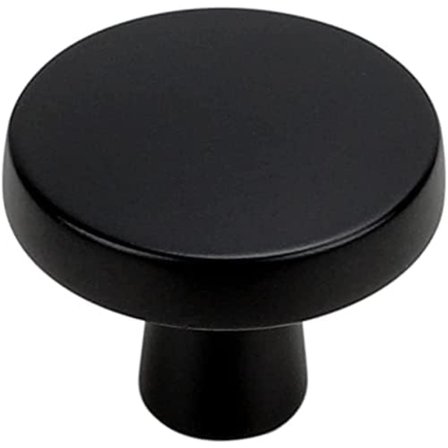 Sett med 10 svarte dørknotter - Sorte skuffeknotter - Runde skap knotter