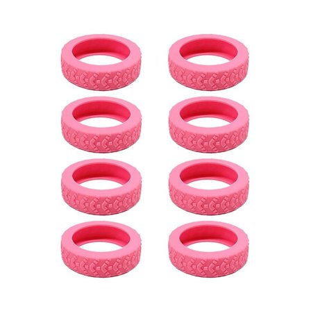 8 stk. Bagagehjulbeskyttere Kuffert Hjulbeskytter PINK
