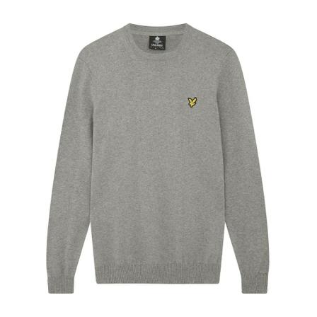 Lyle & Scott, Round-neck Knitwear Grijs, Heren, Maat:L,Katoen