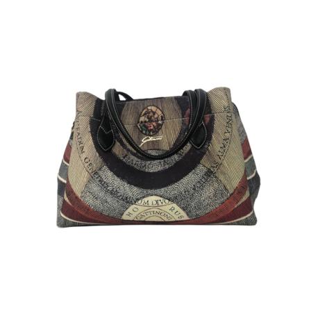 Gattinoni, Women's shoulder bag in Planetarium printing Zwart, Dames, Maat:ONE Size