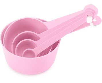 Nordiska Plast Måttsats (5stk delar) Rosa - Klassisk måttsats i fem delar, rosa