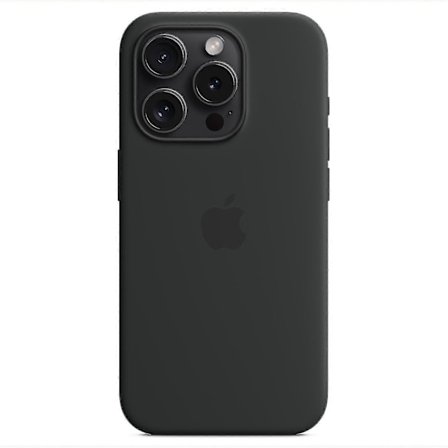 Silikone Cover til iPhone 15 Pro, MagSafe Kompatibel (FMY) Sort