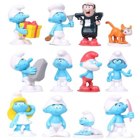 12pcs Smurf Doll Cartoon Anime Doll Toy Gift