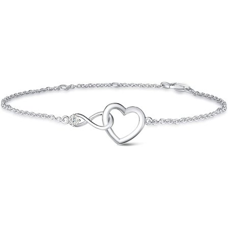 925 Halskjede Armbånd Kubisk Elegant Jubileums Smykke Til Hennes Kvinner Jenter, Justerbar