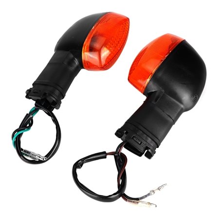 2 stk. Motorcykel Modificeret Blinklys Lampe Passer Til YAMAHA R1 Tilbehør (Sort & Gul)