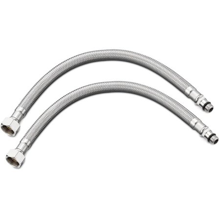 Flexibel köksslang 60cm 2-pack Standard G3/8 x M10 x 60cm Anslutningsrör för kök badrum handfat blandare