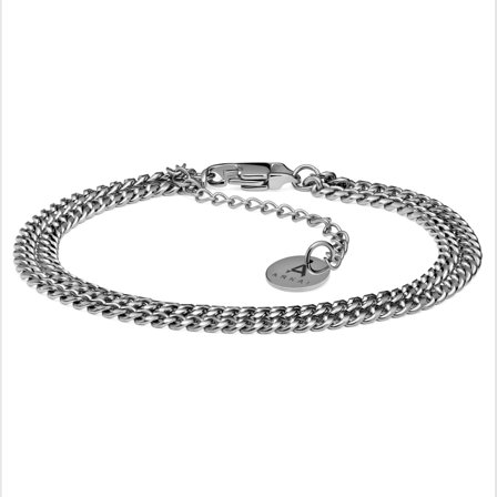 Pulsera de cadena doble plateada Rico para hombres - Pulseras de acero