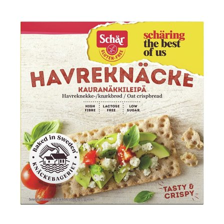 Schär Havreknækbrød Glutenfri 215 g, Helse & Madvarer, Brød, Kiks & Kager, Knækbrød