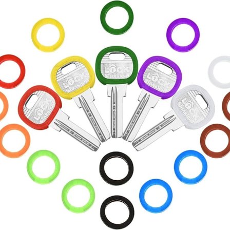 Nøgleidentifikationsringe til runde nøglehoveder, nøglering med