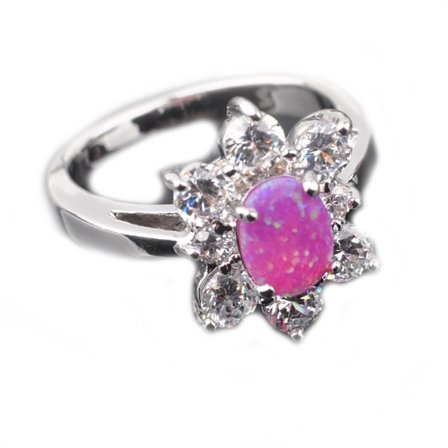 Silversmycken filled ring ROSA Brand Opal