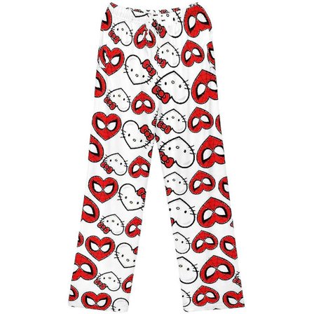 Cartoontryckta Pyjamasbyxor Avslappnade Sovkläder Loungewear Byxor Underdelar för Kvinnor Tonåringar Flickor