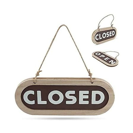 Åben Lukket Skilt, Dobbeltsidet Hængende Skilt til Hjemmet