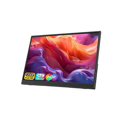 14-tommers bærbar skærm: IPS FHD, 1920x1200, 100% sRGB