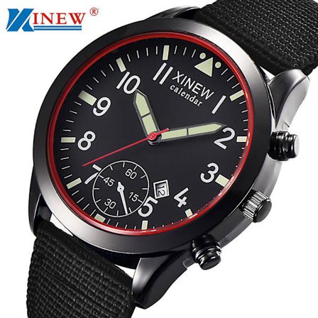 Klockor Herr Military Quartz Watch Black Date Luxury Sport Luminous Wrist Watch Herrklockor