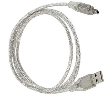 4ft 1.2m USB hane till 1394 4-polig hane DV-kabel Firewire 400 IEEE 1394-kabel Ilink Fire Wire-kabel sladd, för till JVC Sony videokamera DCR-TRV75E 
