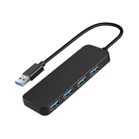 4 Porte USB Hub, USB 3.0 Hub USB Splitter USB Expander til Laptop, Flash Drive, HDD, Konsol, Print