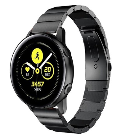 Samsung Galaxy Watch Active musta teräsranneke