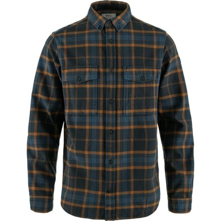 Fjällräven Övik Twill Skjorte XL - male - Dark Navy-Chestnut - Skjortes