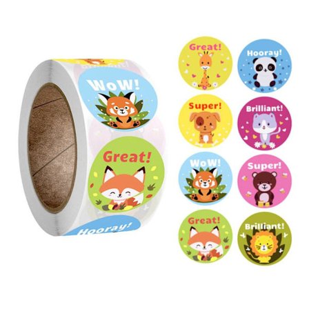 500st stickers klistermärken - Djur motiv - Cartoon