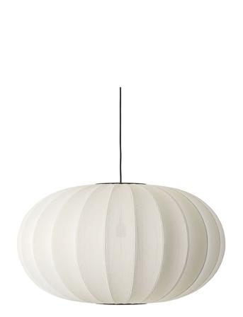 Knit-Wit 76 Oval Pendant Home Lighting Lamps Ceiling Lamps Pendant Lamps Hvit Made By Hand