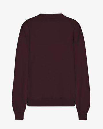 Organic Oversized Crew - Oxblood Red