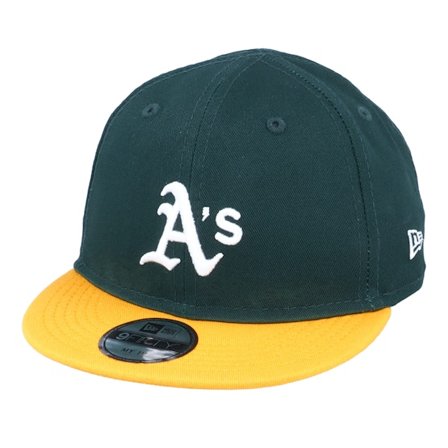 New Era - MLB Green snapback Czapka Z Daszkiem - Kids Hatstore Exclusive x Oakland Athletics Infant 9FIFTY Dark Green/Yellow Snapback @ Hatstore